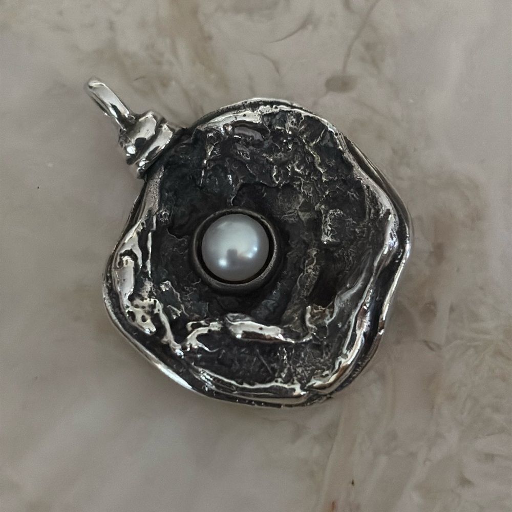 925 Sterling Silver & Pearl Handcrafted Pendant